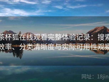 茶杯狐在线观看完整体验记录：搜索效率、分类清晰度与实际可用性观察