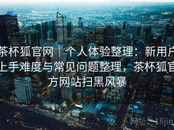 茶杯狐官网｜个人体验整理：新用户上手难度与常见问题整理，茶杯狐官方网站扫黑风暴