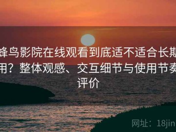 蜂鸟影院在线观看到底适不适合长期用？整体观感、交互细节与使用节奏评价