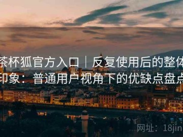 茶杯狐官方入口｜反复使用后的整体印象：普通用户视角下的优缺点盘点