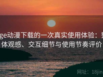 age动漫下载的一次真实使用体验：整体观感、交互细节与使用节奏评价