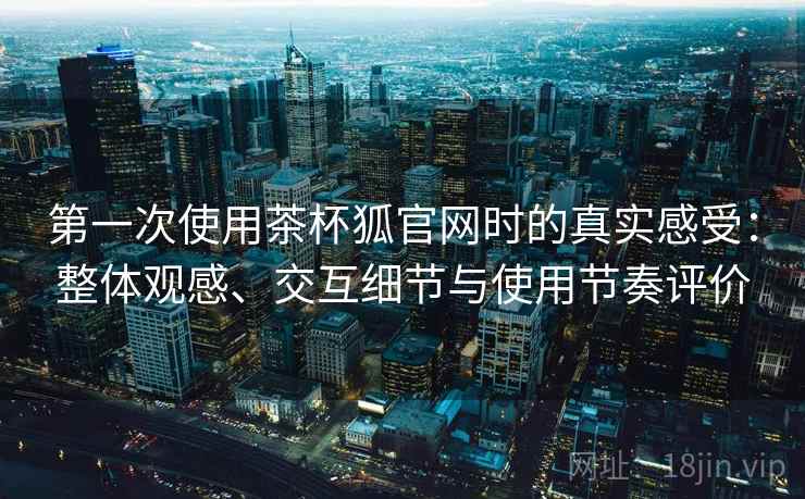 第一次使用茶杯狐官网时的真实感受：整体观感、交互细节与使用节奏评价