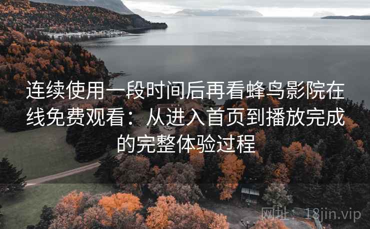 连续使用一段时间后再看蜂鸟影院在线免费观看：从进入首页到播放完成的完整体验过程