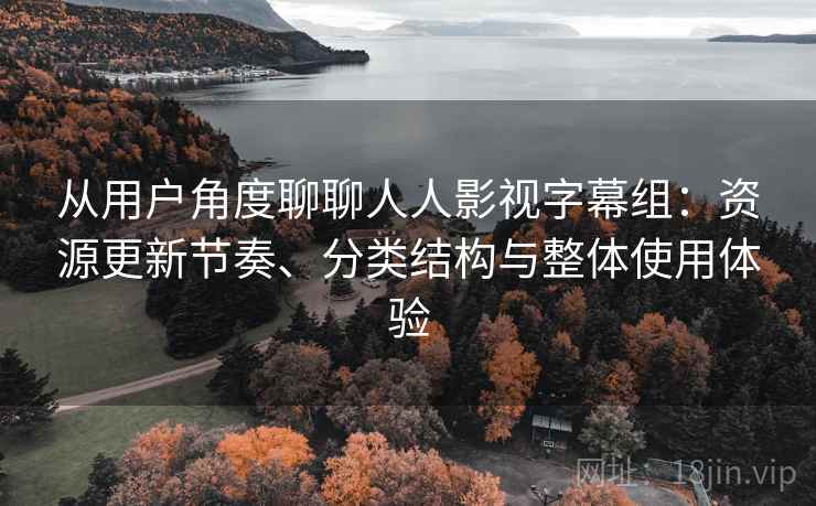 从用户角度聊聊人人影视字幕组：资源更新节奏、分类结构与整体使用体验